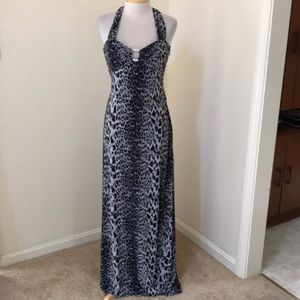 Betsey and Adam Y2K Leopard Formal Gown